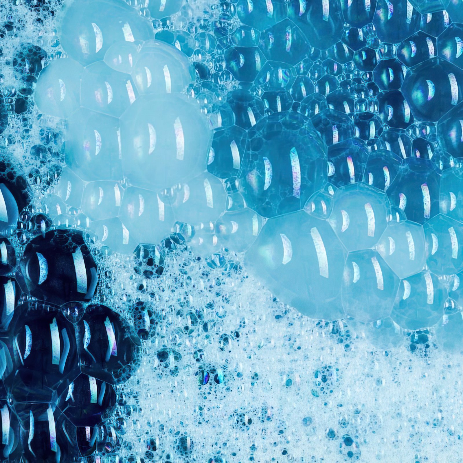 Macro shot of water droplets on glossy paintwork